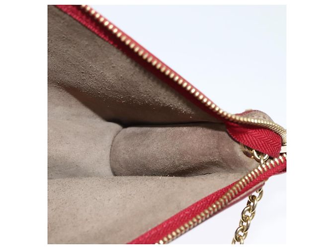 Céline Borsa a Spalla CELINE in Pelle Rossa e Oro Auth bs28138 Rosso D'oro - vista 17