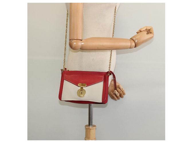 Céline Borsa a Spalla CELINE in Pelle Rossa e Oro Auth bs28138 Rosso D'oro - vista 22