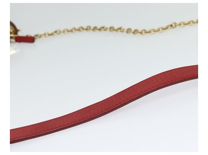 Céline Borsa a Spalla CELINE in Pelle Rossa e Oro Auth bs28138 Rosso D'oro - vista 7