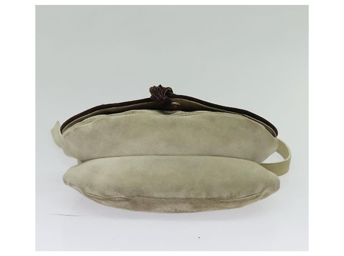 Borsa a Spalla Miu Miu in Camoscio Grigio Oro Auth sw1086 Marrone D'oro - vista 22