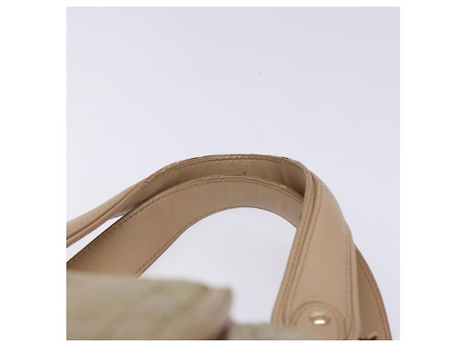 Borsa a mano Canage in nylon beige e oro Christian Dior Auth bs28087 D'oro - vista 8