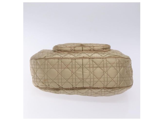 Borsa a mano Canage in nylon beige e oro Christian Dior Auth bs28087 D'oro - vista 9