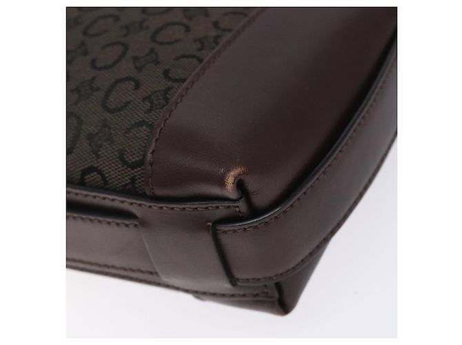 Céline CELINE C Macadam Canvas Schultertasche Braun Silber Authentisch gh393 - Ansicht 11