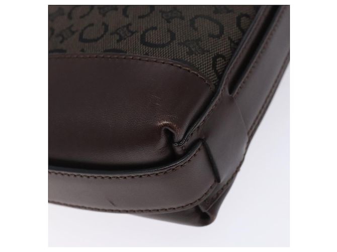 Céline CELINE C Macadam Canvas Schultertasche Braun Silber Authentisch gh393 - Ansicht 12