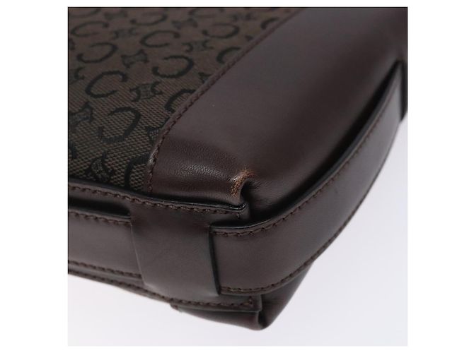 Céline CELINE C Macadam Canvas Schultertasche Braun Silber Authentisch gh393 - Ansicht 13