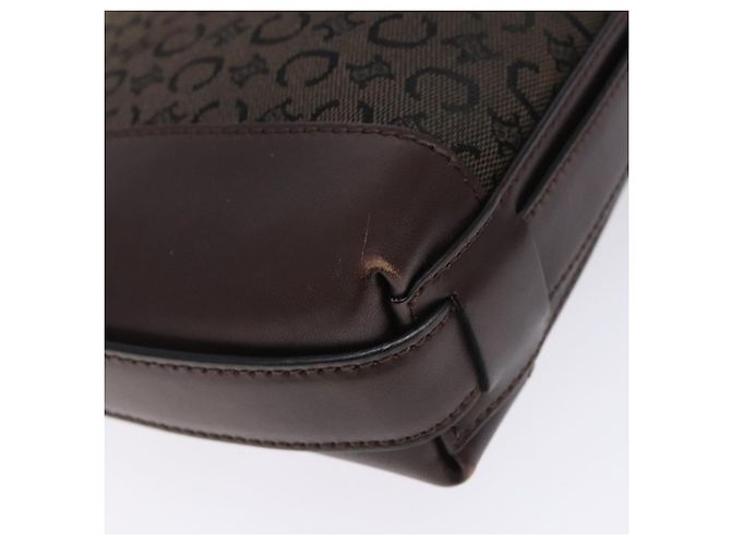 Céline CELINE C Macadam Canvas Schultertasche Braun Silber Authentisch gh393 - Ansicht 14