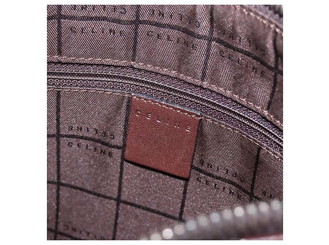 Céline CELINE C Macadam Canvas Schultertasche Braun Silber Authentisch gh393 - Ansicht 16