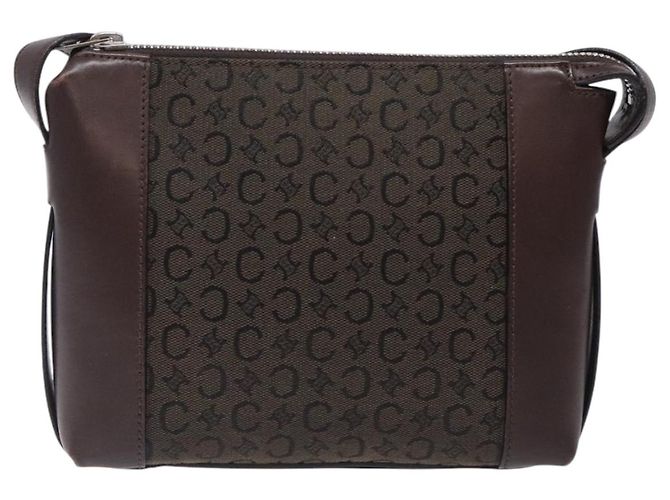 Céline CELINE C Macadam Canvas Schultertasche Braun Silber Authentisch gh393 - Ansicht 2