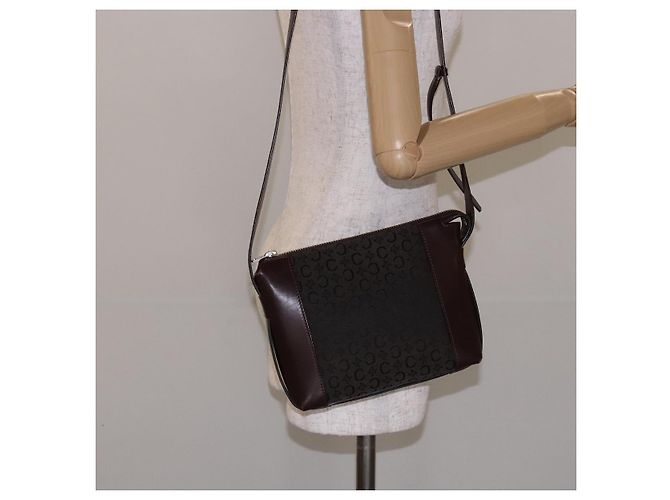Céline CELINE C Macadam Canvas Schultertasche Braun Silber Authentisch gh393 - Ansicht 22