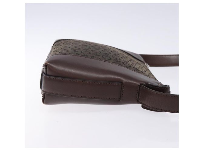 Céline CELINE C Macadam Canvas Schultertasche Braun Silber Authentisch gh393 - Ansicht 4