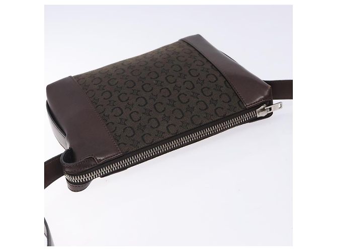 Céline CELINE C Macadam Canvas Schultertasche Braun Silber Authentisch gh393 - Ansicht 6