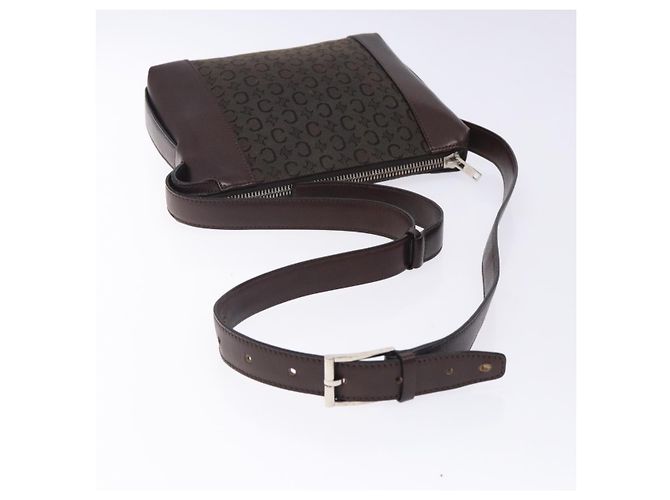 Céline CELINE C Macadam Canvas Schultertasche Braun Silber Authentisch gh393 - Ansicht 7