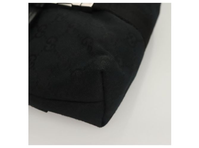 Marsupio GG Canvas Gucci Nero Argento 131236 Auth yk18870 - vista 10