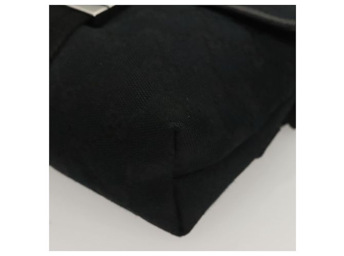 Marsupio GG Canvas Gucci Nero Argento 131236 Auth yk18870 - vista 11