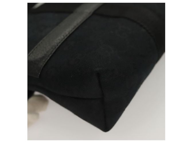 Marsupio GG Canvas Gucci Nero Argento 131236 Auth yk18870 - vista 12