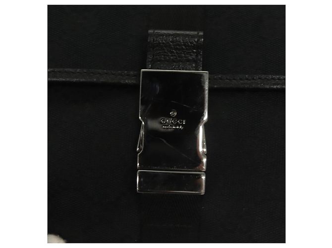 Marsupio GG Canvas Gucci Nero Argento 131236 Auth yk18870 - vista 14
