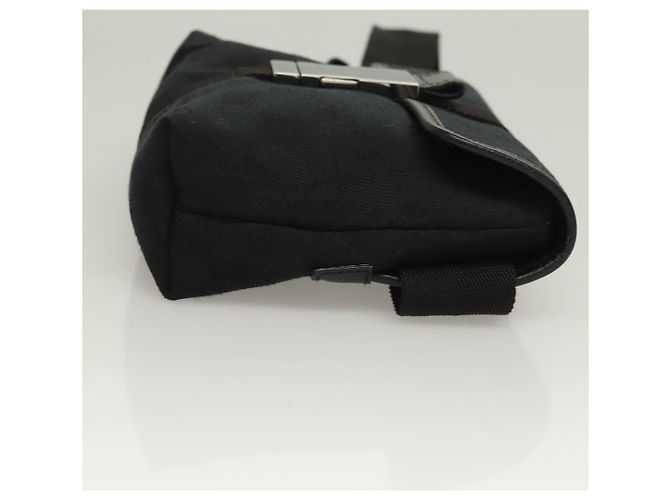 Marsupio GG Canvas Gucci Nero Argento 131236 Auth yk18870 - vista 4