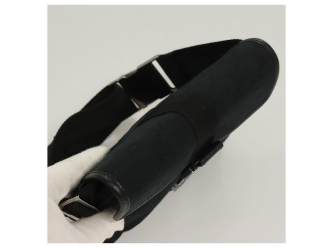 Marsupio GG Canvas Gucci Nero Argento 131236 Auth yk18870 - vista 6