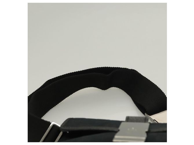Marsupio GG Canvas Gucci Nero Argento 131236 Auth yk18870 - vista 8