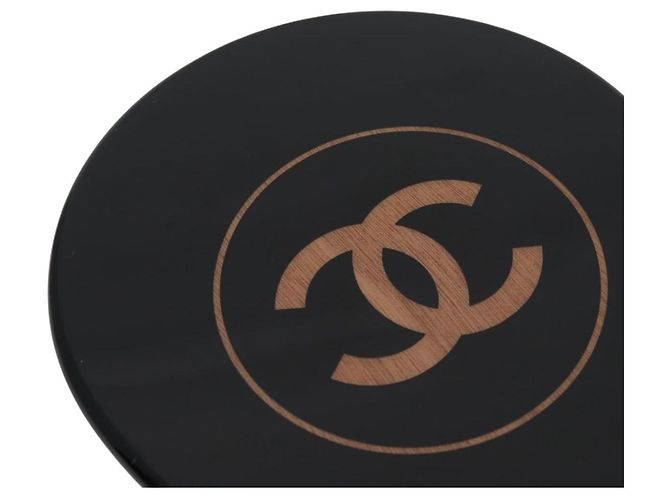 Conjunto de raquete de madeira e bola de borracha CHANEL Club Preto CC Auth 131858V - vista 3