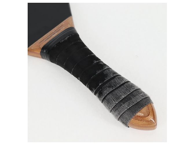 Conjunto de raquete de madeira e bola de borracha CHANEL Club Preto CC Auth 131858V - vista 4