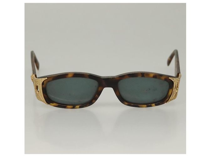 Cintura occhiali da sole Gianni Versace 2 pezzi Nero Marrone Auth bs27236 - vista 7