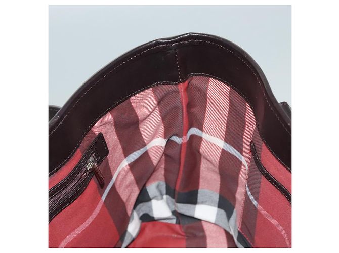 Borsa Tote Burberry in tela e pelle bianca argento Auth bs28323 Bianco - vista 19