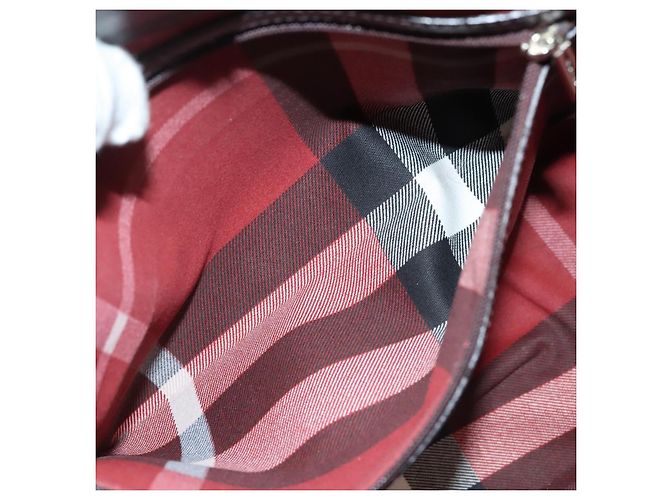 Borsa Tote Burberry in tela e pelle bianca argento Auth bs28323 Bianco - vista 21