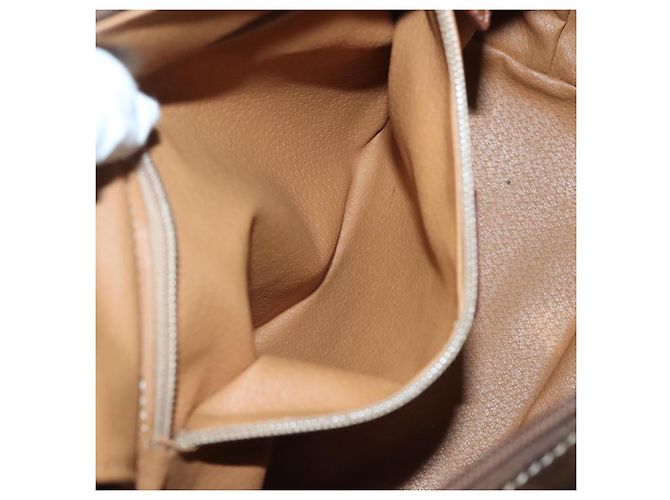 Céline Borsa a mano in tela Macadam CELINE in pelle PVC marrone oro Auth 132898 D'oro - vista 20