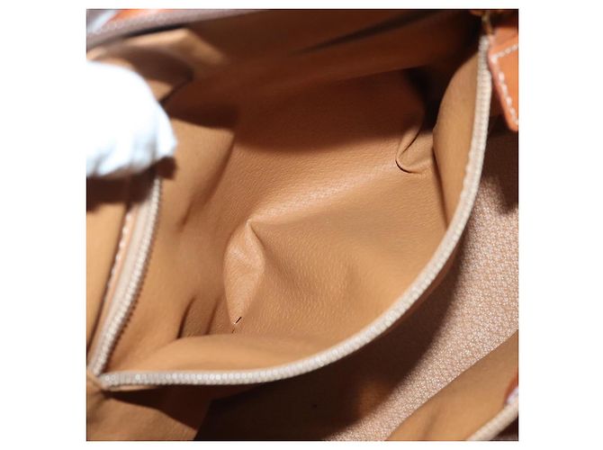 Céline Borsa a mano in tela Macadam CELINE in pelle PVC marrone oro Auth 132898 D'oro - vista 21