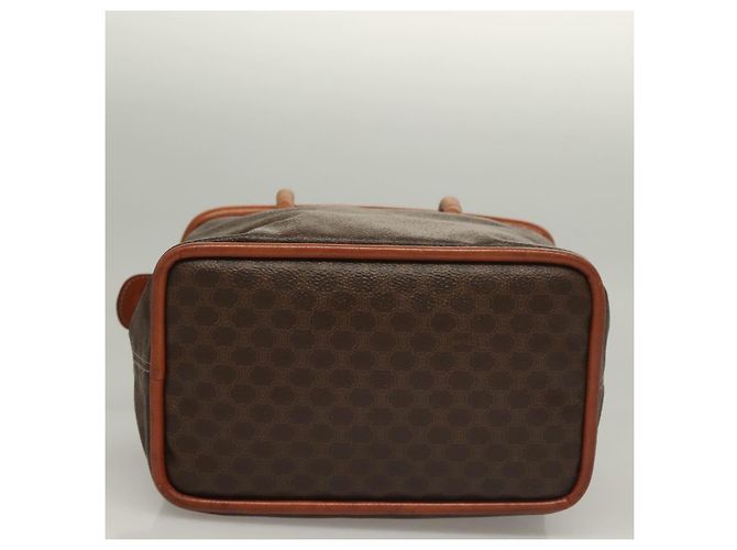 Céline Borsa a mano in tela Macadam CELINE in pelle PVC marrone oro Auth 132898 D'oro - vista 9