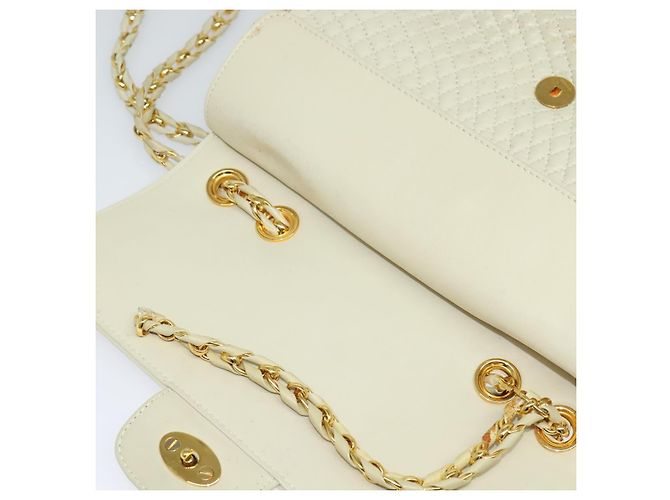 BALLY Borsa a Spalla in Pelle Bianca e Oro Auth bs28307 Bianco D'oro - vista 16