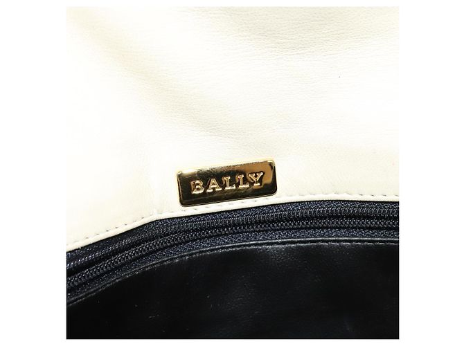 BALLY Borsa a Spalla in Pelle Bianca e Oro Auth bs28307 Bianco D'oro - vista 18