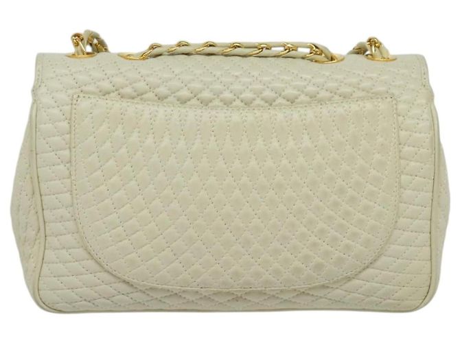 BALLY Borsa a Spalla in Pelle Bianca e Oro Auth bs28307 Bianco D'oro - vista 3