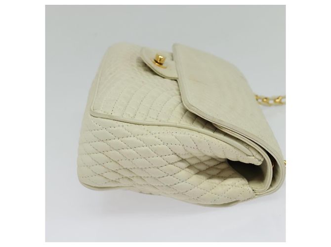 BALLY Borsa a Spalla in Pelle Bianca e Oro Auth bs28307 Bianco D'oro - vista 5