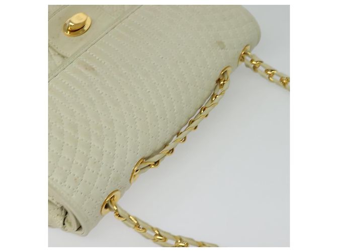 BALLY Borsa a Spalla in Pelle Bianca e Oro Auth bs28307 Bianco D'oro - vista 6