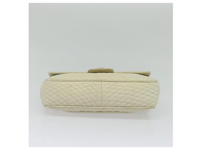 BALLY Borsa a Spalla in Pelle Bianca e Oro Auth bs28307 Bianco D'oro - vista 9