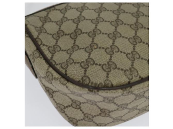 Borsa Sherry Line GG Supreme Web di GUCCI in PVC beige e oro 89 02 032 Auth BA4062 D'oro - vista 12