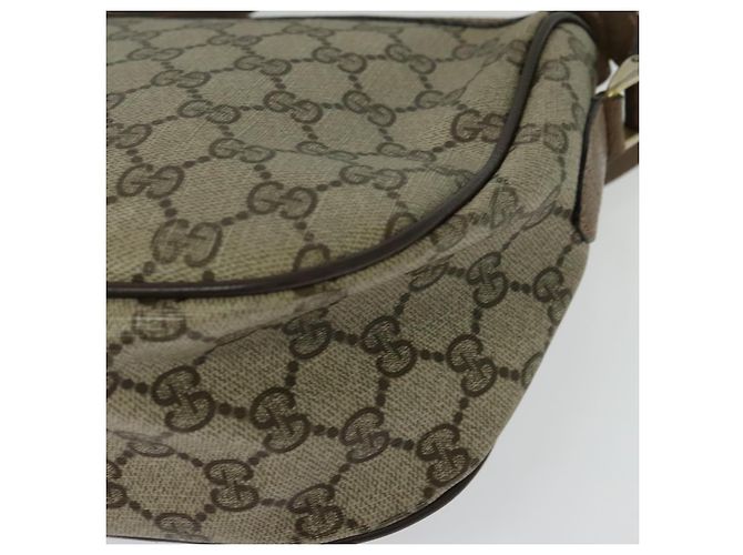 Borsa Sherry Line GG Supreme Web di GUCCI in PVC beige e oro 89 02 032 Auth BA4062 D'oro - vista 13