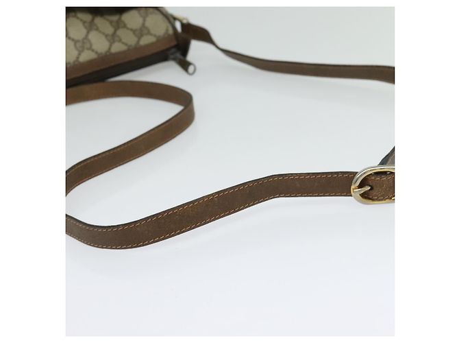 Borsa Sherry Line GG Supreme Web di GUCCI in PVC beige e oro 89 02 032 Auth BA4062 D'oro - vista 7