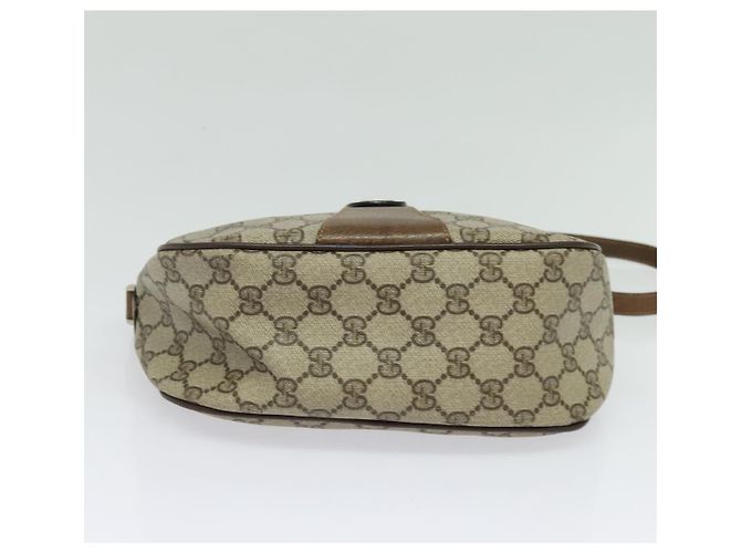 Borsa Sherry Line GG Supreme Web di GUCCI in PVC beige e oro 89 02 032 Auth BA4062 D'oro - vista 9
