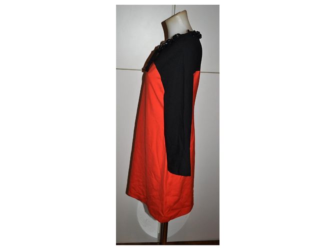 Kleid Moschino Cheap And Chic Schwarz Rot - Ansicht 3