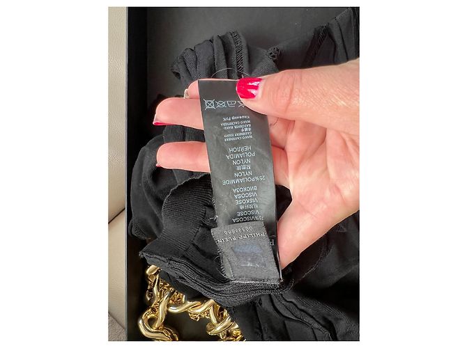 Conjunto de calça Philipp Plein de malha preto com correntes - vista 10