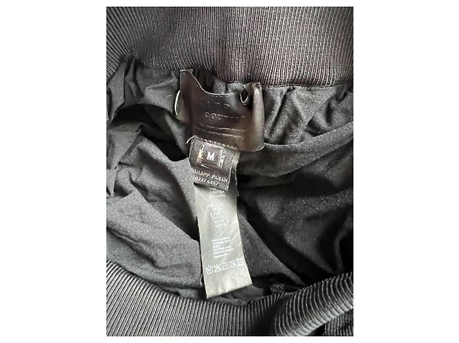 Conjunto de calça Philipp Plein de malha preto com correntes - vista 8