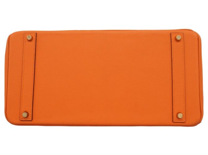 Borsa Hermès Birkin 40 Togo Arancione - vista 3