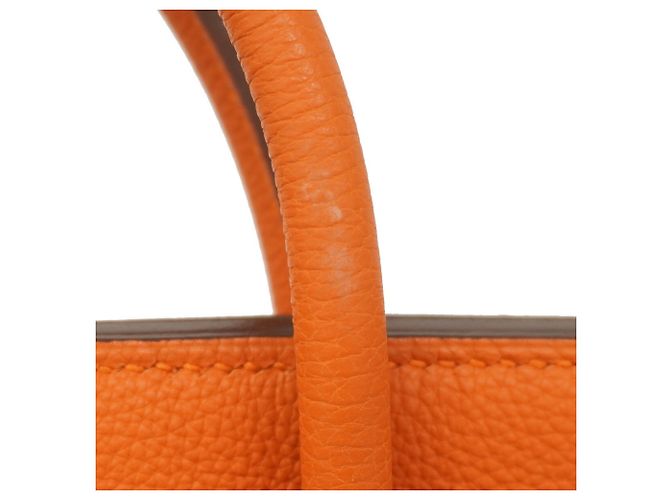Borsa Hermès Birkin 40 Togo Arancione - vista 6