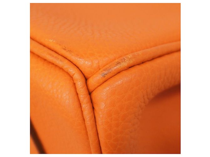 Borsa Hermès Birkin 40 Togo Arancione - vista 7