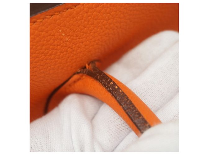 Borsa Hermès Birkin 40 Togo Arancione - vista 9