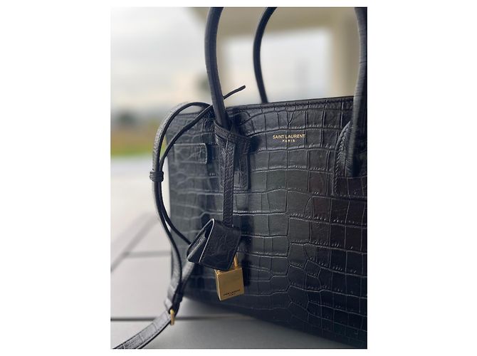 Borsa Saint Laurent Day Bag nera in pelle Nero - vista 3