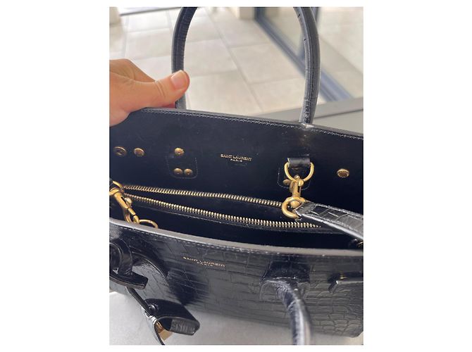 Borsa Saint Laurent Day Bag nera in pelle Nero - vista 6
